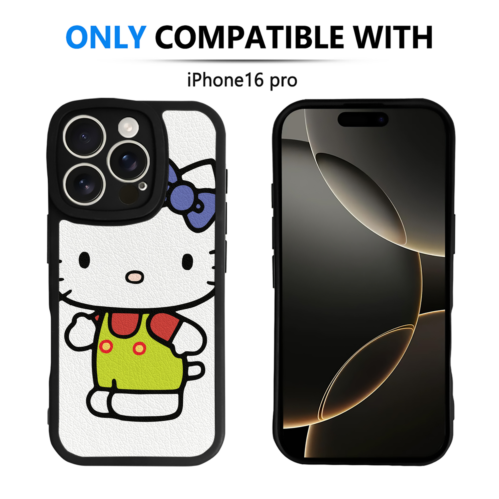 （画像用） Hello Kitty ハローキティ 【iPhone 16シリーズ対応】シリコンスマホケース（レザー調） 材質：シリコン